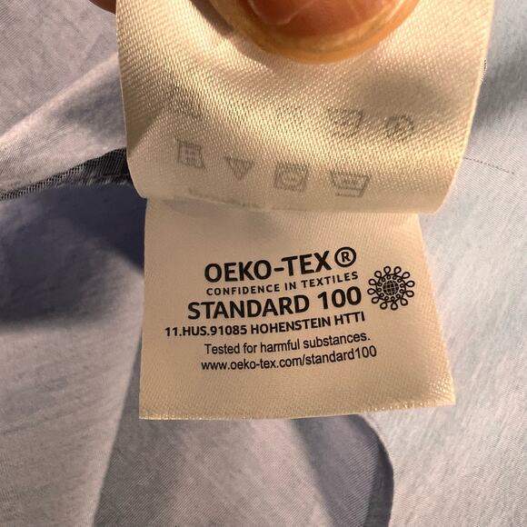 Lauren Ralph Lauren Ultraflex Slim Performance Stretch Blue Button Up Shirt, XL - Picture 4 of 7